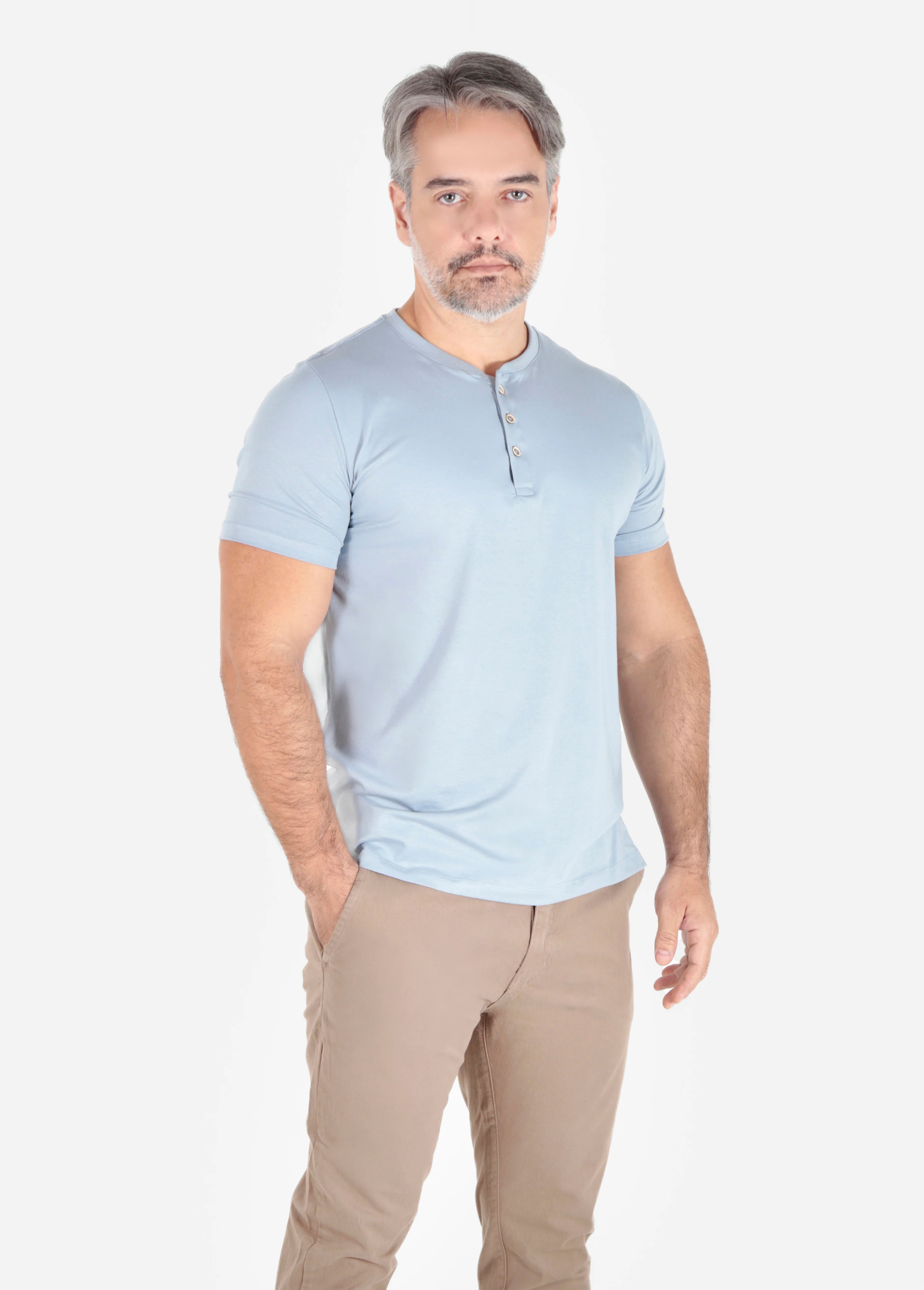 Camiseta Henley Egípcio Gola Padre