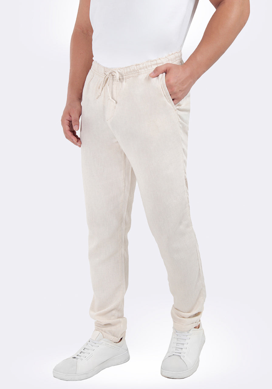 Calça Jogger Linho Palha