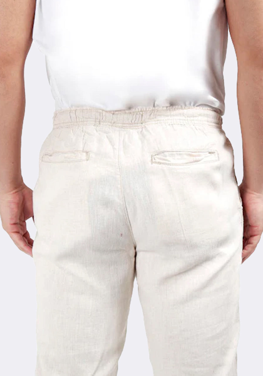 Calça Jogger Linho Palha